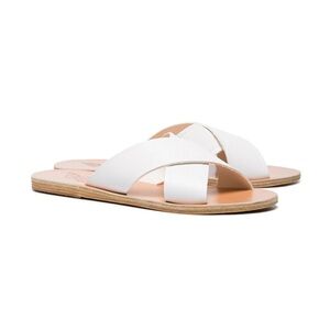 Ancient Green Sandals White Thais Leather  Sandal